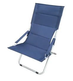Mobili Da Giardino E Accessori- Sdraio da giardino essenza "capri" in acciaio e pvc blu 87x86x60 cm