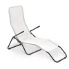 Best Sdraio da giardino essenza "formentera" in acciaio e textilene bianco 57x140x96 cm Mobili Da Giardino E Accessori