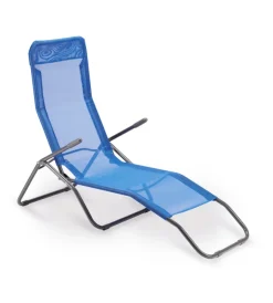 Best Sdraio da giardino essenza "formentera" in acciaio e textilene blu 57x140x96 cm Mobili Da Giardino E Accessori
