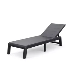 Mobili Da Giardino E Accessori-Keter Sdraio reclinabile e ripiegabile "formentera" in polipropilene grafite 187,5x58x29 cm