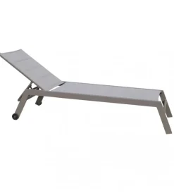 Sale Sdraio reclinabile elica garden "formentera" in alluminio taupe 198x61x95 cm Mobili Da Giardino E Accessori
