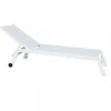 Mobili Da Giardino E Accessori|Sdraio reclinabile elica garden "formentera" in alluminio bianco 198x61x95 cm