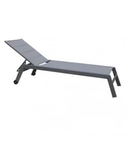 Mobili Da Giardino E Accessori- Sdraio reclinabile elica garden "formentera" in alluminio antracite 198x61x95 cm