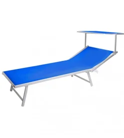Mobili Da Giardino E Accessori|Sdraio regolabile elica garden "cefalu xxl" in alluminio blu 213x85x40 cm