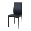 Sedie E Sgabelli-BellaHome Sedia "minorca" in ecopelle nero 43x50x92 cm