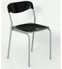 Best Sedia "cristina" in plastica nera, 45x43x75 cm Sedie E Sgabelli