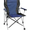 Outlet Sedia da campeggio "raptor classic" in acciaio e poliestere blu e nero 51x44x48/90 cm Campeggio