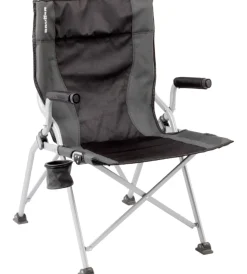 Brunner Campeggio|Sedia da campeggio "raptor enduro" in acciaio e poliestere nero e grigio 56x42x44-95 cm