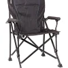 Brunner Campeggio|Sedia da campeggio "raptor 3d" in acciaio e poliestere nero 51x44x48/90 cm