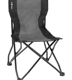 Brunner Campeggio|Sedia da campeggio "action equiframe" in acciaio e poliestere grigio e nero 50,5x57x46/77 cm