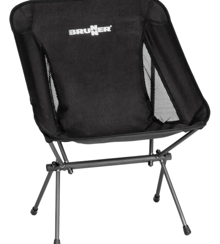 Sale Sedia da campeggio "orbit chair l" in alluminio e poliestere grigio e nero 55x42x40/75 cm Campeggio