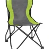 Campeggio-Brunner Sedia da campeggio "action equiframe" in acciaio e poliestere grigio e verde 50,5x57x46/77 cm