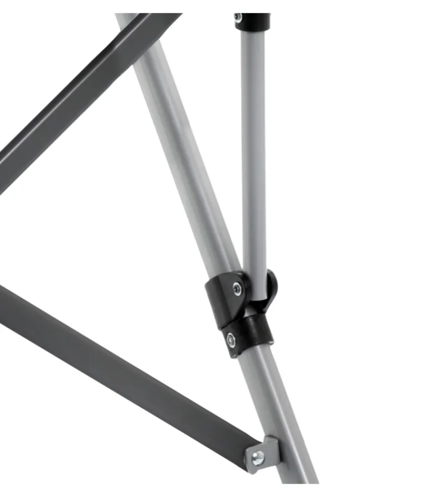Brunner Campeggio|Sedia da campeggio "raptor classic" in acciaio e poliestere grigio e verde 51x44x48/90 cm