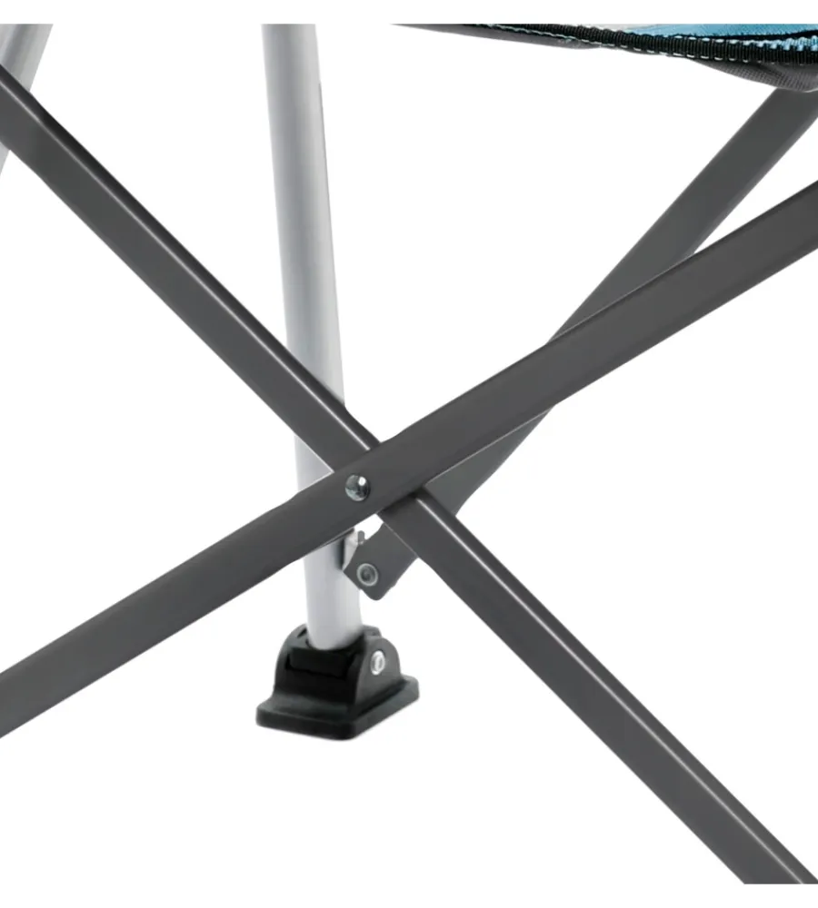 Brunner Campeggio|Sedia da campeggio "raptor classic" in acciaio e poliestere grigio e verde 51x44x48/90 cm