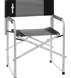 Brunner Campeggio|Sedia da campeggio "bravura" in alluminio e poliestere nero e grigio 60x47x46/83 cm