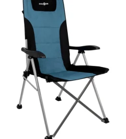 Sedia da campeggio "raptor highback" in acciaio e poliestere nero e ottanio 51x44x48/110 cm Campeggio