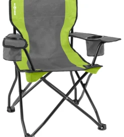 Best Sedia da campeggio "armchair equiframe" in acciaio e poliestere verde e nero 85x60x46/91 cm Campeggio