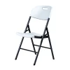 EuroGarden Campeggio|Sedia da campeggio pieghevole in polietilene bianco 53x46x87 cm