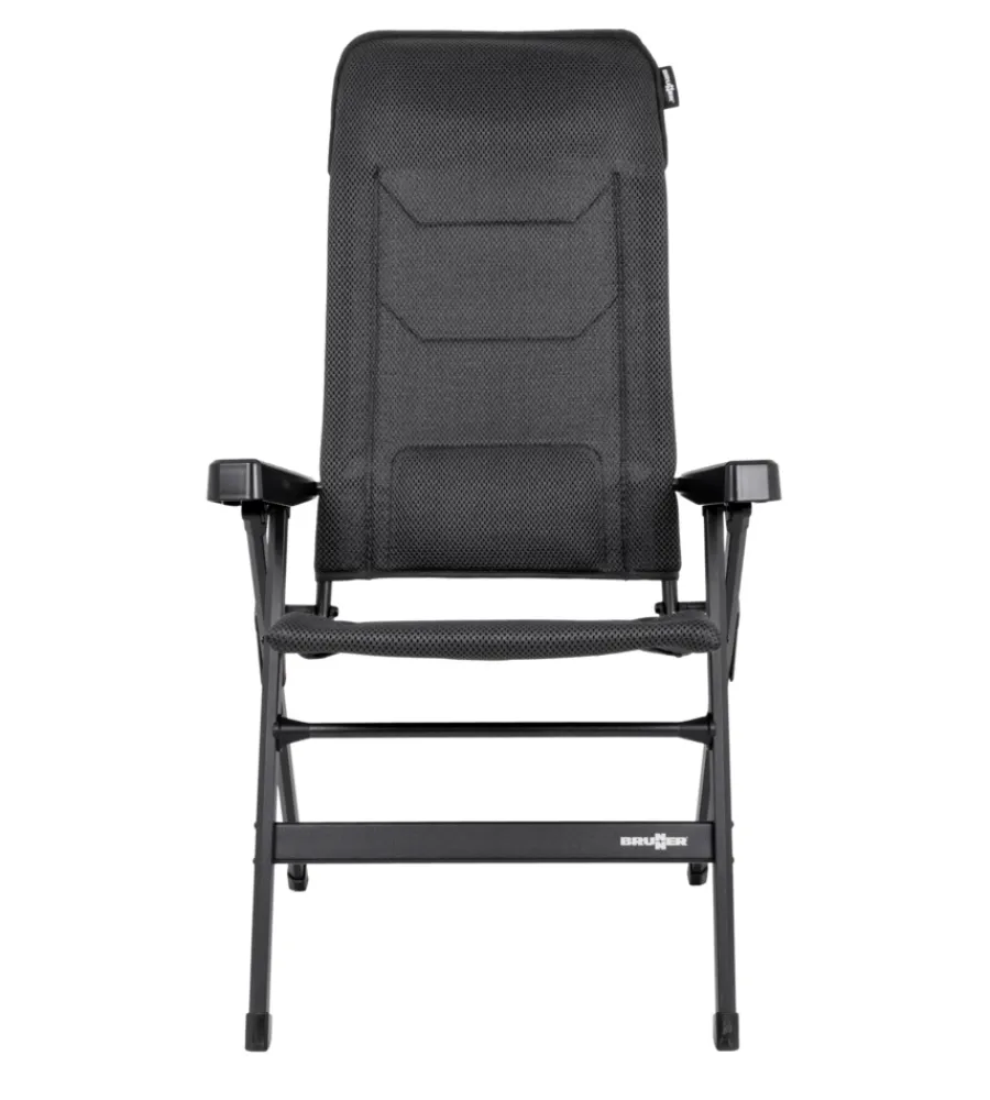 Campeggio-Brunner Sedia da campeggio reclinabile "rebel pro medium" in alluminio e 3durafeel antracite 48x46x123 cm