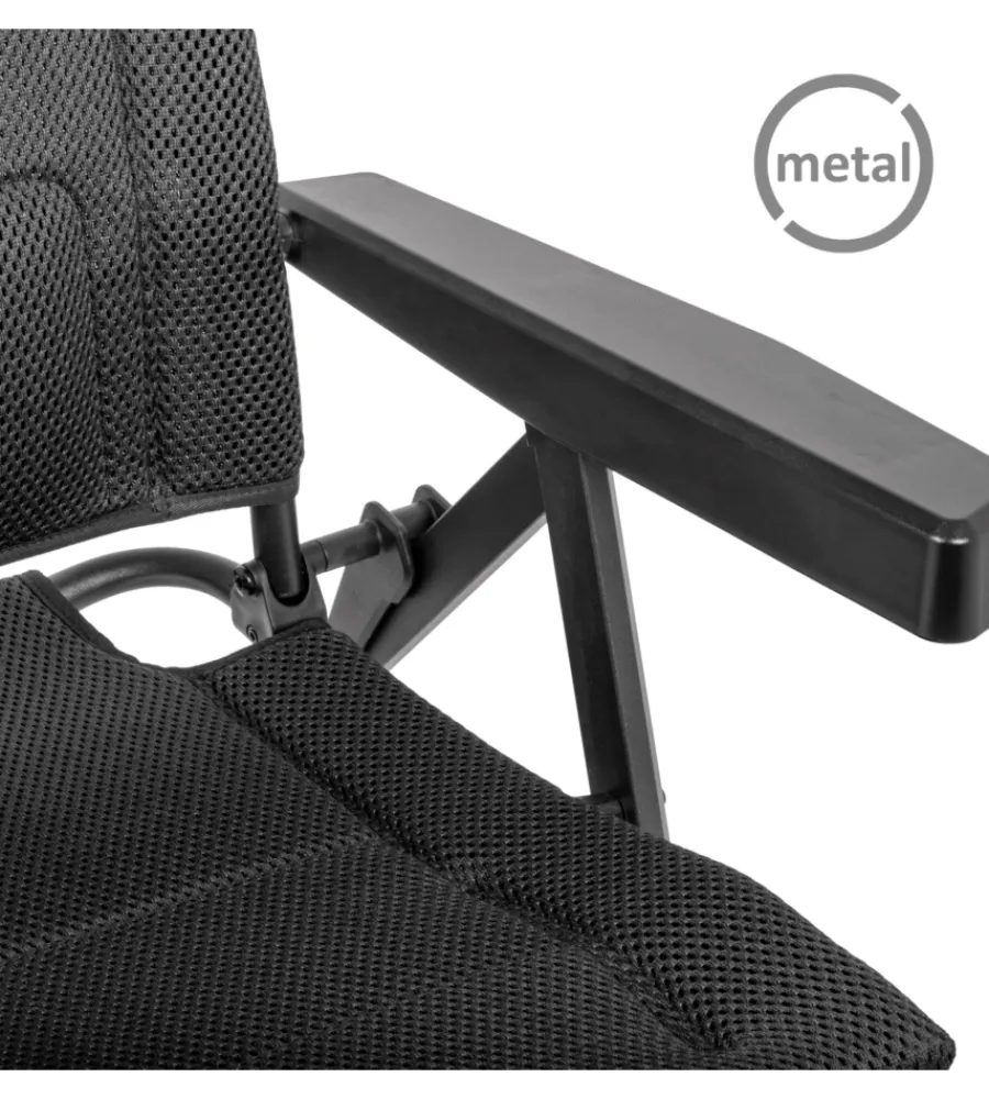 Campeggio-Brunner Sedia da campeggio reclinabile "rebel pro medium" in alluminio e 3durafeel antracite 48x46x123 cm