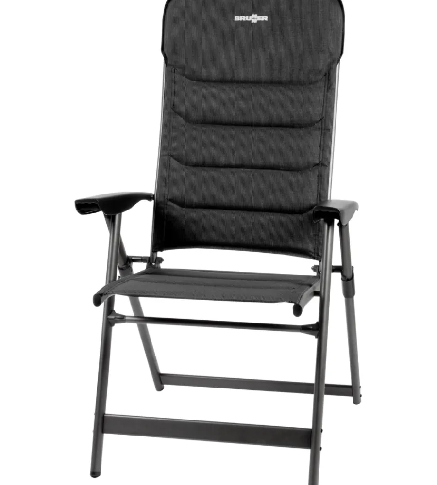 Sale Sedia da campeggio reclinabile "kerry phantom" in alluminio e licotex grigio 48x38x121 cm Campeggio