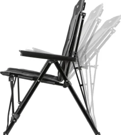 Online Sedia da campeggio reclinabile "raptor recliner" in acciaio e poliestere grigio e nero 51x45x45/102 cm Campeggio