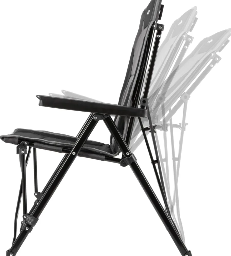 Online Sedia da campeggio reclinabile "raptor recliner" in acciaio e poliestere grigio e nero 51x45x45/102 cm Campeggio
