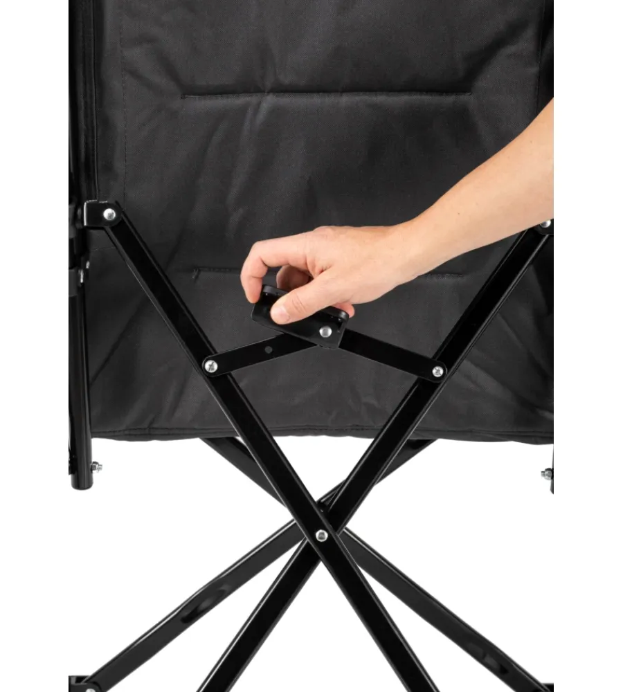 Online Sedia da campeggio reclinabile "raptor recliner" in acciaio e poliestere grigio e nero 51x45x45/102 cm Campeggio
