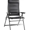 New Sedia da campeggio reclinabile "aravel 3d medium" in alluminio e 3durafeel nero 47x44x121 cm Campeggio