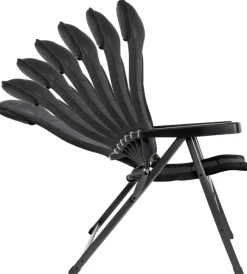 New Sedia da campeggio reclinabile "aravel vitachic small" in alluminio e 3durafeel antracite 41x44x116 cm Campeggio