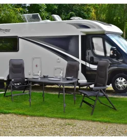 Sale Sedia da campeggio reclinabile "rebel pro large" in alluminio e 3durafeel antracite 54x45x125 cm Campeggio
