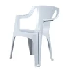 Mobili Da Giardino E Accessori- Sedia da esterno con schienale basso "luna" in polipropilene bianco 56x52x77 cm