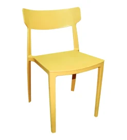 Best Sedia da esterno elica garden "debby" in polipropilene giallo 46,5x49x80,5 cm Mobili Da Giardino E Accessori