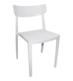 Mobili Da Giardino E Accessori|Sedia da esterno elica garden "debby" in polipropilene bianco 46,5x49x80,5 cm