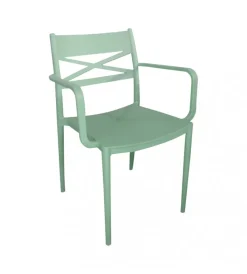 Mobili Da Giardino E Accessori- Sedia da esterno elica garden "darleen" in polipropilene verde 55x55x81 cm