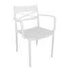 Mobili Da Giardino E Accessori|Sedia da esterno elica garden "darleen" in polipropilene bianco 55x55x81 cm