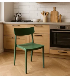 Mobili Da Giardino E Accessori|Sedia da esterno elica garden "debby" in polipropilene verde 46,5x49x80,5 cm