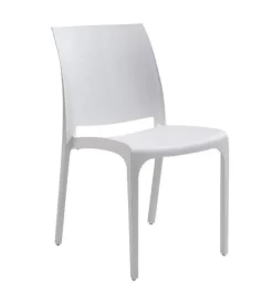 Mobili Da Giardino E Accessori|Sedia da esterno elica garden "volga" in polipropilene bianco 46x54x80 cm