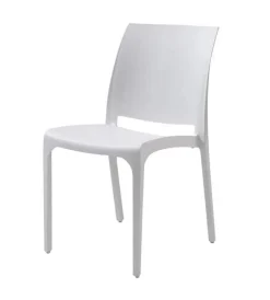 Mobili Da Giardino E Accessori|Sedia da esterno elica garden "volga" in polipropilene bianco 46x54x80 cm