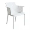 Mobili Da Giardino E Accessori- Sedia da esterno impilabile elica garden "cathy" in polipropilene bianco 60x58x76,5 cm