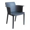 Mobili Da Giardino E Accessori|Sedia da esterno impilabile elica garden "cathy" in polipropilene antracite 60x58x76,5 cm