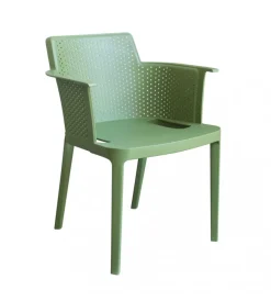 Mobili Da Giardino E Accessori|Sedia da esterno impilabile elica garden "cathy" in polipropilene verde scuro 60x58x76,5 cm
