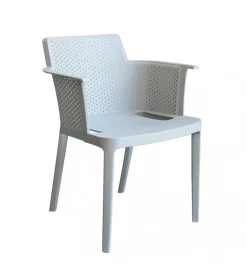 Mobili Da Giardino E Accessori|Sedia da esterno impilabile elica garden "cathy" in polipropilene grigio 60x58x76,5 cm