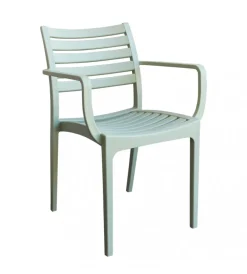 Mobili Da Giardino E Accessori|Sedia da esterno impilabile elica garden "eveline" in polipropilene verde chiaro 58,5x55,2x84 cm