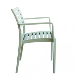 Mobili Da Giardino E Accessori|Sedia da esterno impilabile elica garden "eveline" in polipropilene verde chiaro 58,5x55,2x84 cm