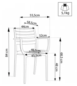 Mobili Da Giardino E Accessori|Sedia da esterno impilabile elica garden 