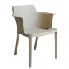 Mobili Da Giardino E Accessori- Sedia da esterno impilabile elica garden "cathy" in polipropilene tortora 60x58x76,5 cm