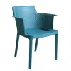 Mobili Da Giardino E Accessori|Sedia da esterno impilabile elica garden "cathy" in polipropilene verde petrolio 60x58x76,5 cm