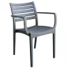 Mobili Da Giardino E Accessori|Sedia da esterno impilabile elica garden "eveline" in polipropilene taupe 58,5x55,2x84 cm