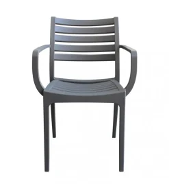 Mobili Da Giardino E Accessori|Sedia da esterno impilabile elica garden "eveline" in polipropilene taupe 58,5x55,2x84 cm
